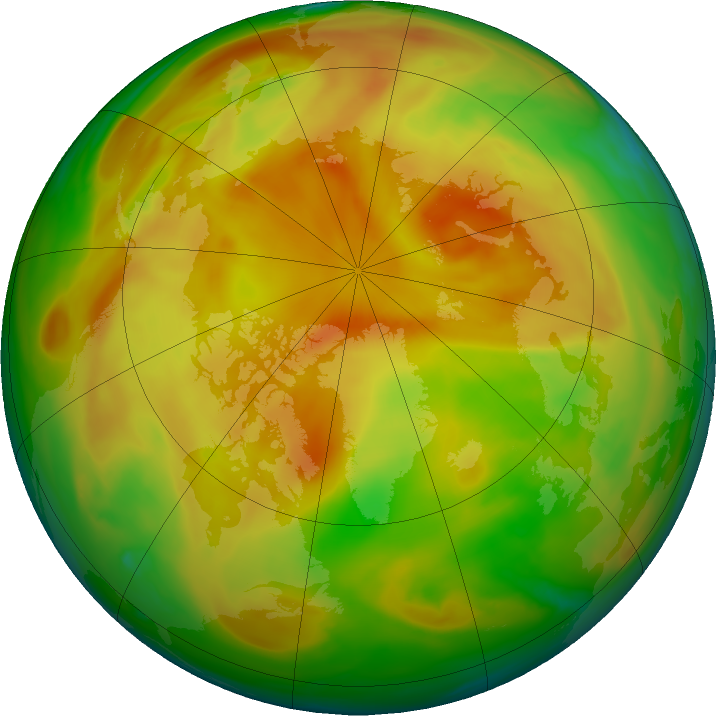 Arctic ozone map for 29 April 2022